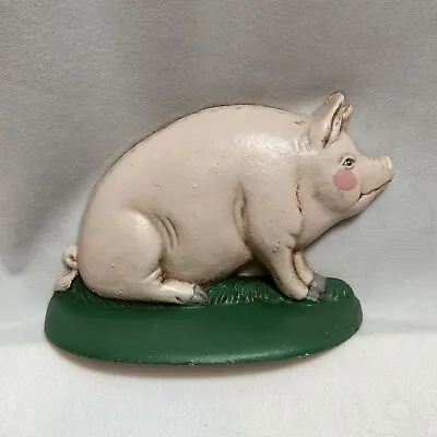 Cast Iron Pink Pig Door Stop Midwest Importers Of Cannon Falls Heavy  • $19