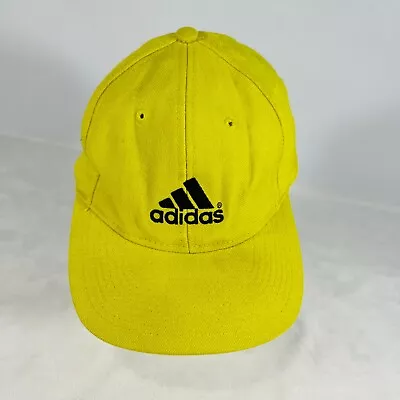 Adidas Neon Yellow Hat Adjustable Adidas Logo Strapback Embroidered Unisex Cap • $9