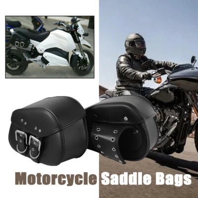 $62.99 • Buy 2x Motorcycle PU Leather Saddle Bags For Yamaha V-Star XVS 250 650 950 1100 1300
