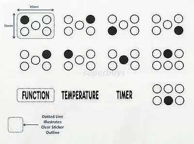 5 & 6 Hob Stove Cooktop Adhesive Oven Sticker Label Electric Induction Gas Cook • $15.95