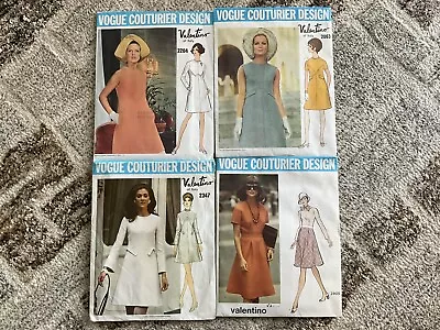 VOGUE COUTURIER DESIGN 4 Patterns 2204 2063 2347 2805 Vintage VALENTINO Size 8  • $33