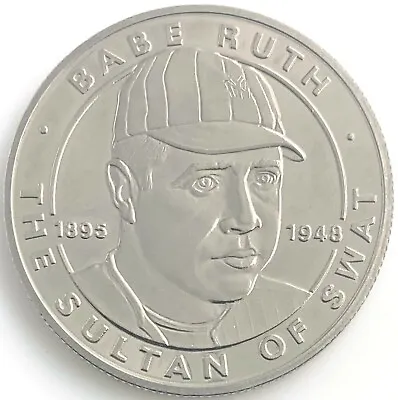 1948 Babe Ruth The Sultan Of Swat Republic Of Liberia $1 Coin With Capsule • $20