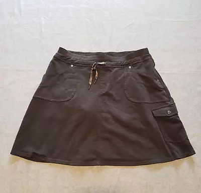 Kuhl Mova Skort Womens Medium Charcoal Skirt Lined Drawstring A-Line Active • $22.95