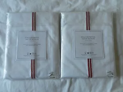 New Auth Restoration Hardware Satin Stitch Hotel Set Of 2 Shower Curtain  • $109.99