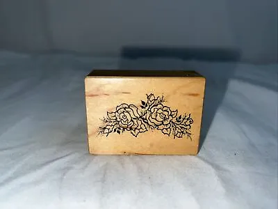 Rubber Stamp 1999 PSX D-1330 ROSE CORNER SPRAY Roses Flowers Floral Border • $2.97