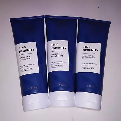 Set Of 3 Bath And Body Works Aromatherapy Cream Lotion Find Serenity Mimosa Spea • $49.87