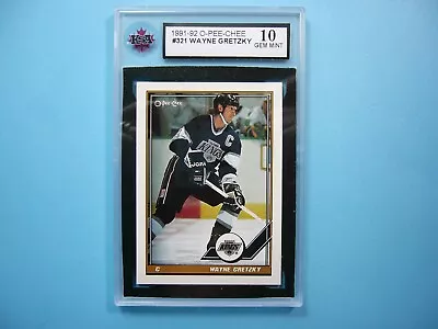 1991/92 O-pee-chee Nhl Hockey Card #321 Wayne Gretzky Ksa 10 Gem Mint Sharp+ Opc • $129.99