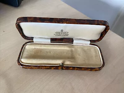 Antique Brown Leather Watch Jewellery Box - @ 1900 James Walker • £9.99