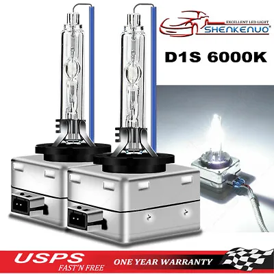 D1S 6000K Bulbs HID Xenon Headlight Light Bulbs OEM Replacement For BMW Chrysler • $37.46