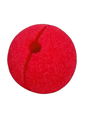 Red Sponge Foam Clown Nose Day Rudolf Reindeer Bozo Xmas It Ronald Krusty Hen Do • £3.29