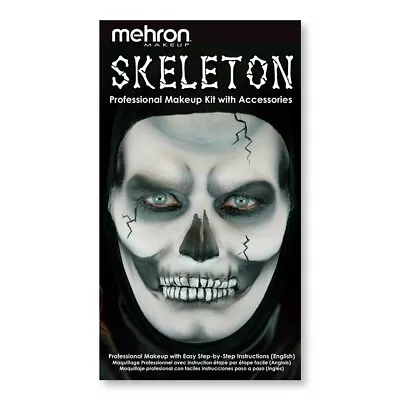 Mehron Professional Skeleton Skull Makeup Kit Set Fancy Dress Party Birthday • £27.99