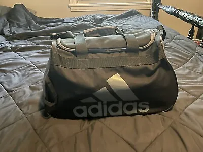$15 • Buy Adidas Gym Duffle Bag Black And Gray 18” X 10”