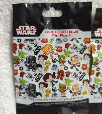 Disney Star Wars 5 Pin Collectible Mystery Pack In Unopened Pack NEW • $18