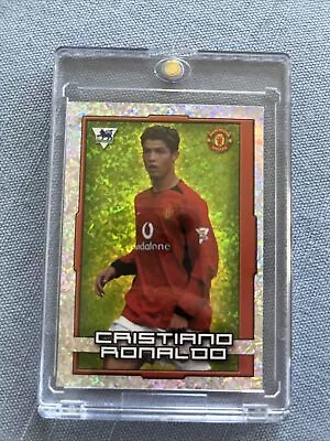 Merlin Premier League 04 Cristiano Ronaldo Foil Rookie Sticker #385 Unused Rare • £35