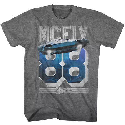 Back To The Future Movie Flying DeLorean McFly 88 Men's T Shirt • £38.47