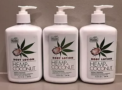 3x Natural Therapy Hemp & Coconut Softening Body Lotion 16.9oz  - NEW • $36.99