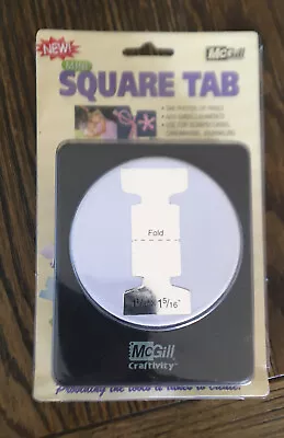 New McGill Creativity Mini Sq. TAB Paper Punch 1 1/4 X 1 5/16 File Tab 3”punch • $19.99