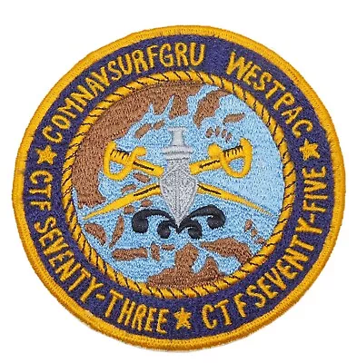 Original Vietnam War US Navy Theater Made WESTPAC CTF 73 - 75 Patch W37 • $19.99