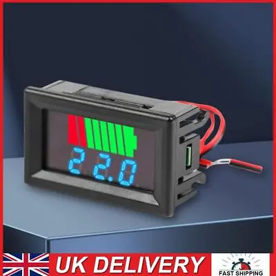 Car Battery Charge Level Indicator Volt Gauge Meter Auto Identify (12 60V Blue) • £4.79