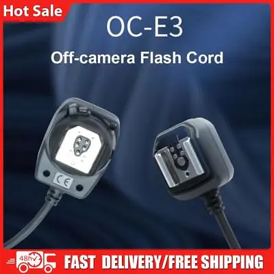 Off-Camera Flash Sync Extension Cord 1.2m Camera Extension Cable For Canon 580EX • £17.88