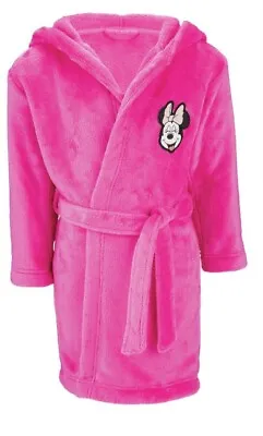Disney Minnie Mouse Fluffy/Fleece Dressing Gown Gown/Bath Robe Age 4-5 Years • £11