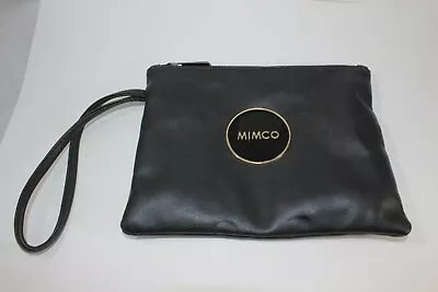 Woman Leather Wallet Pouch MIMCO Medium Waver Black Patent Rose Gold Clutch Bag  • $39.95