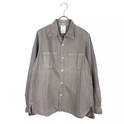 VISVIM VACHER SHIRT L/S (OVERDYED) 15AW (gray) Size 3 From Japan • $290