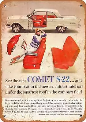 Metal Sign - 1961 Mercury Comet S-22 - Vintage Look Reproduction • $18.66