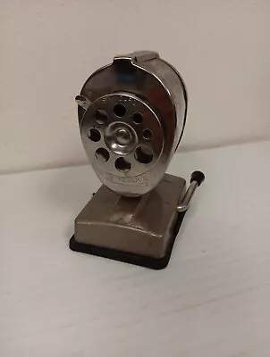 Vintage Boston Vacuum Mount Pencil Sharpener Suction Mount 8 Hole Manual Crank • $17.97