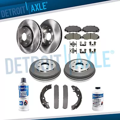 $156.92 • Buy Front Disc Rotors Ceramic Pads & Rear Brake Drums Shoes For 1997-2001 Honda CR-V