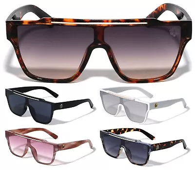 One Piece Shield Lens Square Aviator Sunglasses Sport Retro Designer Fashion Vtg • $8.95
