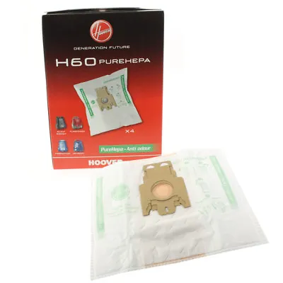 Genuine Hoover Purepower H60 PureHepa Vacuum Cleaner Dust Bags 4 Pack 35600392 • £17.05