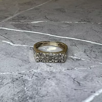 9ct Gold Mum Ring Size R • £159