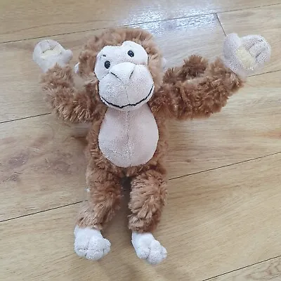 Small Keel Monkey Chimp Ape Soft Toy Plush Wire Tail Doudou 20cm • £11.99