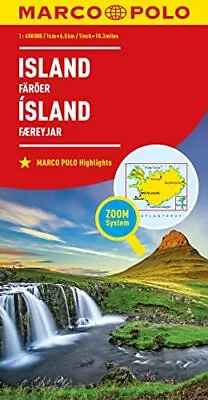 Iceland Marco Polo Map (Marco Polo Maps) By Marco Polo NEW Book FREE & FAST De • £8.90