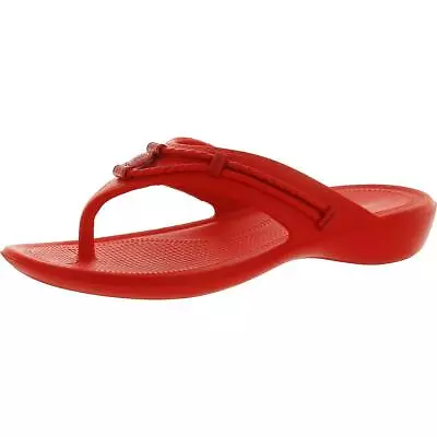 Minnetonka Womens Sliverthorne Red Flat Sandals Shoes 9 Medium (BM) BHFO 7772 • $15.99