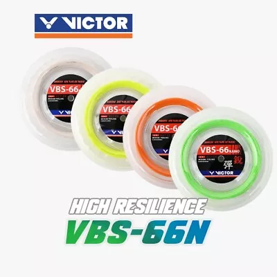 Victor Badminton String 0.68mm200m Rackrt Racquet White Yellow Pink Blue VBS-66N • $122.31