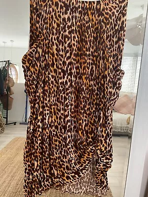 $5 • Buy Animal Print Strapless Dress Or Maxi Skirt Size XL (14-18) Pocket Skirt Dress