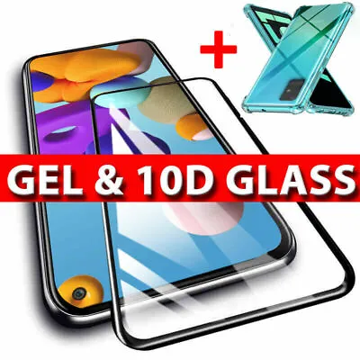 10D Tempered Glass Screen Protector SAMSUNG A12 51 A71 A21S A42 FULL COVER/CASE • £3.25