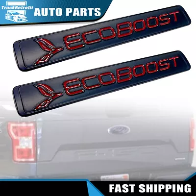 2X Rear Tailgate ECOBOOST Badge Emblem For F-150 Truck Explorer 2011-2018 Red • $16.99