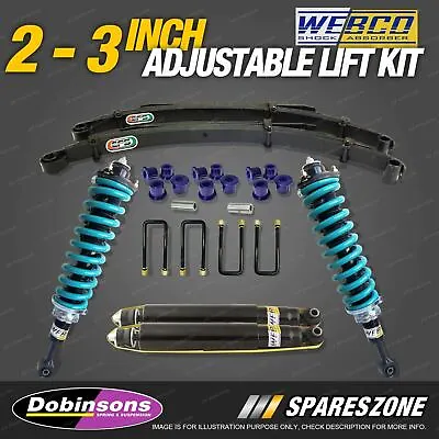 $1459 • Buy 2  - 3  Adjustable Lift Kit Complete Strut Dobinsons Coil For Nissan Navara D40