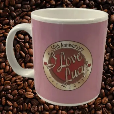 I Love Lucy 50th Anniversary Pink Ceramic Coffee Cup Mug Job Switching • $13.70