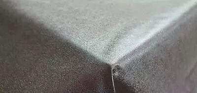 £0.99 • Buy Plain Silver Grey Shimmering Bling Sparkle PVC Plastic Fabric Vinyl Table Cloth