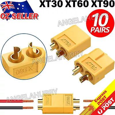 10 Pairs XT30 XT60 XT90 Male Female Bullet Connector Plug For Lipo Battery NE • $6.82