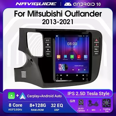 NAVIGUIDE S7 8+128G Car Radio For Mitsubishi Outlander XL 3 2013-2021 For Tesla • $515.14