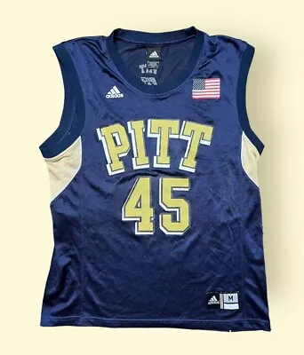 Pitt Panthers Adidas DeJuan Blair Basketball Jersey Men’s Medium Blue Vtg 2000s  • $45