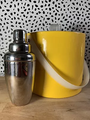 Yellow Ice Bucket And Mini Martini Shaker • $19.99