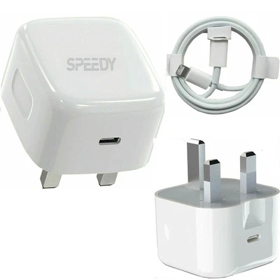 £5.25 • Buy Genuine USB-C Fast Power Adapter Charger 20W PD Plug/ Cable For IPhone 14/13/12