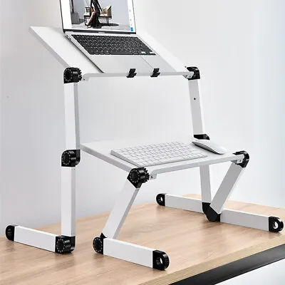 Laptop Stand Adjustable Lazy Lap Sofa Bed PC Notebook Desk Table Tray Cooling UK • £17.95