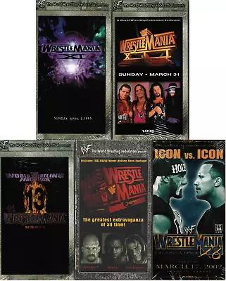 Lot Of 5 Wrestlemania Wrestling VHS Tape New WWE WWF 11 12 13 14 18 • $18.99